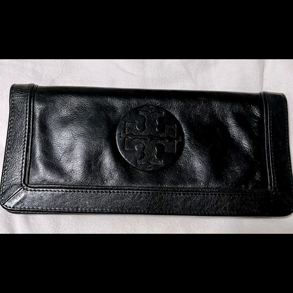 Authentic Tory Burch flap leather wallet